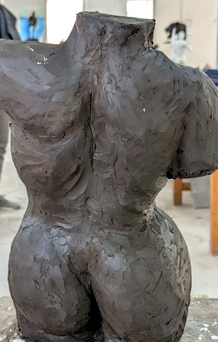 Female Torso Study — posterior view exploring scapular modeling